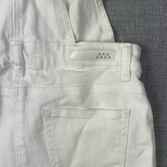 Dollhouse White Denim Shortall Dress Overall Skirt Juniors Sizes 5 7 9 - Picture 7 of 8